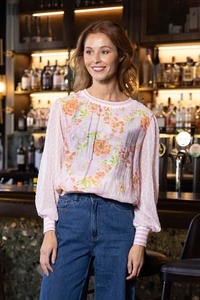 Wolf Me Maddie Top Floral Lilac