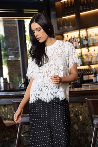 Helen T Shirt Lace White