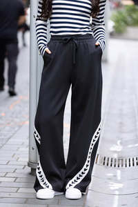 Womens Pants: Lisa Track Pant Heart Black