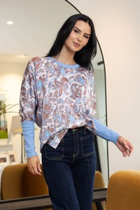 Wolf Me Onyx Blue Paisley