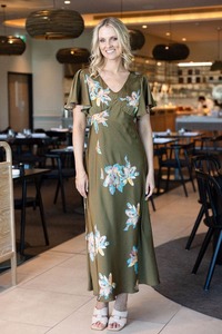 Hannah Dress Floral Green