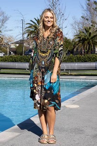 Emma Kaftan Green Butterfly