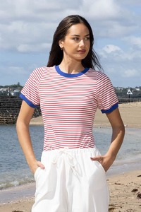 Victoria Red Stripe Top