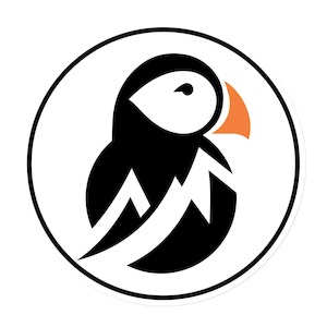 AukCliff Puffin Round Magnet