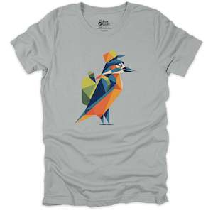 Natures Canvas: Geometric Kingfisher T-shirt
