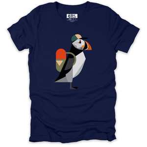 Best Selling T Shirts: Geometric Puffin Trekker T-shirt