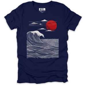 Best Selling T Shirts: Oceanic Sunset Waves T-shirt