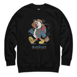 Puffin Pride: Retro Fishing Puffin Sweatshirt