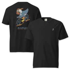 Mountain Biker Puffin Comfort Colors Back Print T-Shirt