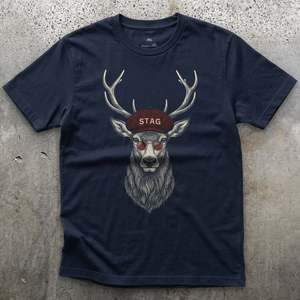 All: Stag, a Red Deer in a Flat Cap in the Wild T-shirt