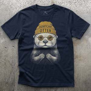 Significant Otter, Sea Otter in a Beanie T-shirt