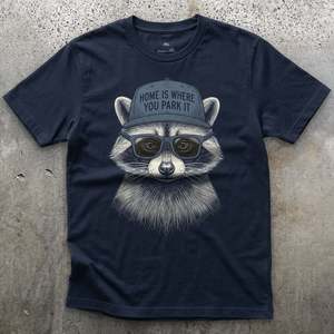 Home Is Where You Park It, Racoon Van Life T-shirt