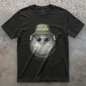 Not a Hugger, Reef Pufferfish in a Bucket Hat T-shirt