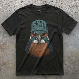 Missed the Shot, Kingfisher in a Trucker Cap T-shirt
