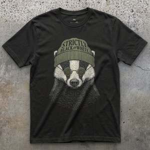 Strictly Black and White, Badger in the Woods T-shirt