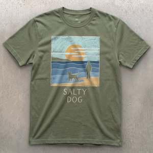 Dogs: Salty Dog at the Shoreline T-shirt