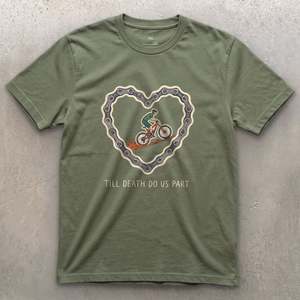 Mountain Biking: Till Death Do Us Part, Chain Heart and Rider T-shirt