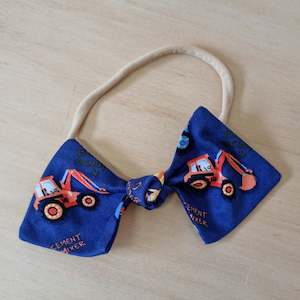 Rosebud Headbands: Bow Headband - Blue Diggers