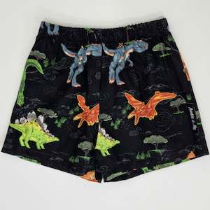 Shorts: Shorts - Black with Dino
