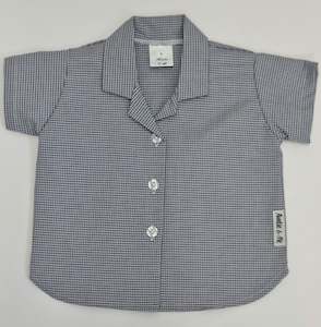 Short Sleeve Shirt: Short Sleeve Shirt - Fine Check