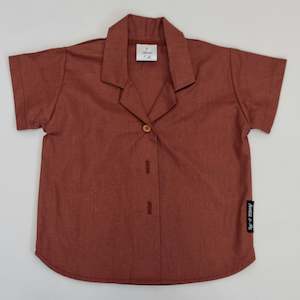 Short Sleeve Shirt - Plain Brown
