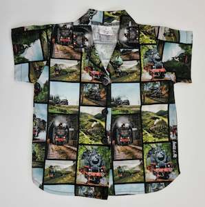 Short Sleeve Shirt: Short Sleeve Shirt - Trains