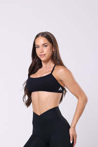 Crops Sports Bras: Signature Crop - Black