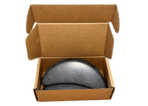 Hot Stone Massage: Crescent Basalt Stone 2pc Set