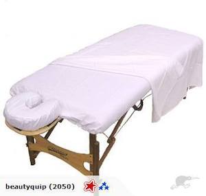 Massage table Sheet Set / Fitted / Flannel /Three Piece WHITE