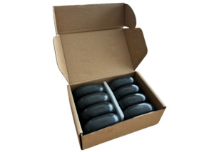 Hot Stone Massage: 8 Piece Basalt Stone Set - Large Ovular