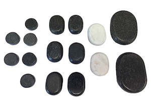 Hot Stone Massage: 16 Piece Hand Crafted Facial Massage Stone Set
