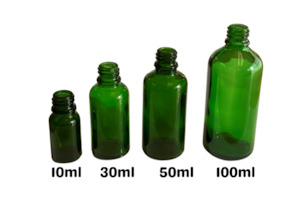 Green Essential Oil Bottles