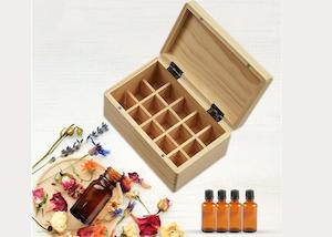 Accessories: Essential Oils Box 15grid / compartments / Natural Wooden