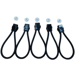 Accessories: 120mm Ford OEM Bunji & Backing Clip Replacements (F210) - Pack of 5 Bungee loop Kit
