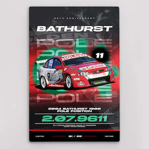 2004 Bathurst 1000 Pole Position 20th Anniversary Limited Edition Metal Wall Pan&hellip;