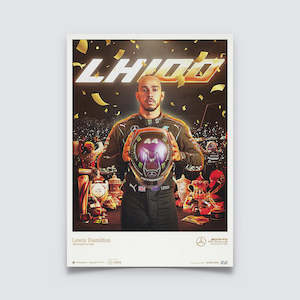 Automobilist Range: Mercedes-AMG Petronas F1 Team - Lewis Hamilton 100 Grand Prix Wins - Collector’s Edition Print