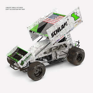 Pre Order: 1:18 Scale Jason Pryde Motorsport #1K Sprintcar - 2024 High Limit International Perth Winner - Dirty Version Exclusive (Pre-Order)