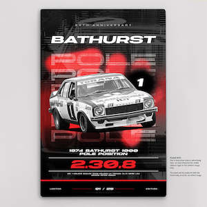 1974 Bathurst 1000 Pole Position 50th Anniversary Limited Edition Metal Wall Pan&hellip;