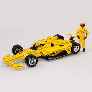 Indycar Series: 1:18 Team Penske #3 Pennzoil Dallara Chevrolet IndyCar With Driver Figurine - 2022 INDY 500 - Driver: Scott McLaughlin (Signature Edition)