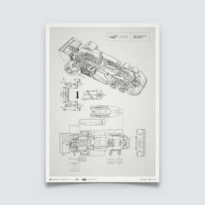Giorgio Piola Technical Drawing - Tyrrell P34B - 1977 - Unlimited Poster