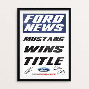 Posters: Mustang Wins Title Limited Edition Framed And Signed Poster