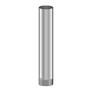 Black High Therm Flue Pipe S/S 200mm x 1200mm - Authentic Oven