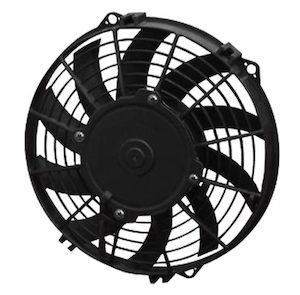 Spal: SPAL Thermo Pusher Fan - 9" Straight 12V - 590CFM - 5.8 Amps, (EF3527)