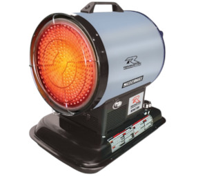 Remington: RPH75R - Paraffin-Diesel Forced Air Heater, 70,000 BTU, 21kW - Silent Drive, Multi-Fuel, 71dBA, 162m² Heating
