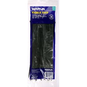 Narva: Narva 56406 Black Nylon Cable Ties – 4.8mm x 300mm, UV Resistant, 100 Pack for Automotive & Electrical Use
