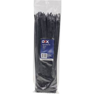 OEX ACX1320 Black Nylon Cable Ties – 4.8mm x 370mm, UV Resistant, 100 Pack –&hellip;