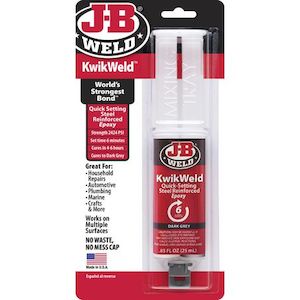 JB Weld KwikWeld Epoxy Syringe – 25ml – Fast-Setting, Steel-Reinforced Adhes&hellip;