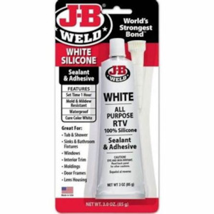 Jb Weld: JB Weld All Purpose RTV Silicone Sealant – White – 85g Tube – Waterproof, Mold & Mildew Resistant