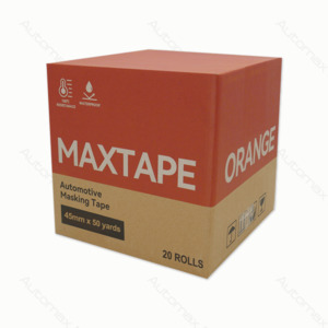 Automotive Masking Covering: Orange MaxTape Masking 45mm X 50 Yards (1 Box)