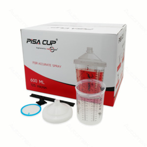 Paint Mixing Cups: PISA CUPS 600ml 50 SETS - 50cups +50lids&filters +50plugs +50caps +5 free mixing sticks